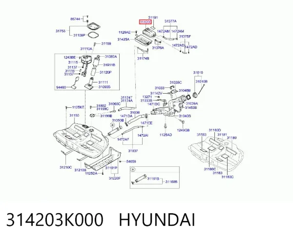 Filtro de carbón activado Hyundai Sonata V