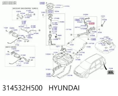 Filtro de carbón activado HYUNDAI 314532H500
