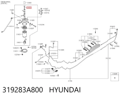 Sensor de nivel de agua del filtro de combustible HYUNDAI 319283A800