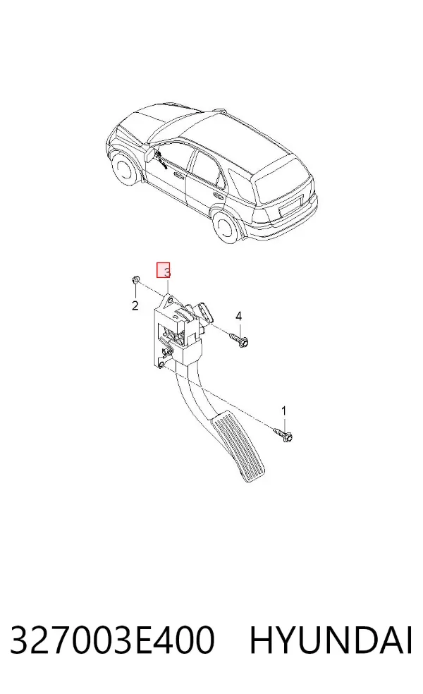 Pedal del acelerador 327003E400 Hyundai/Kia