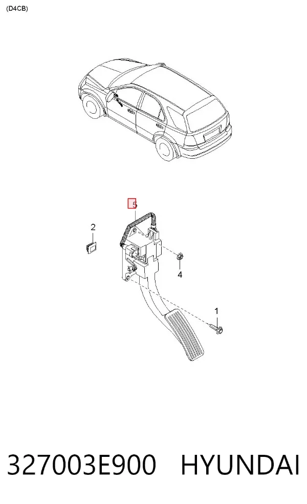 Pedal del acelerador 327003E900 Hyundai/Kia