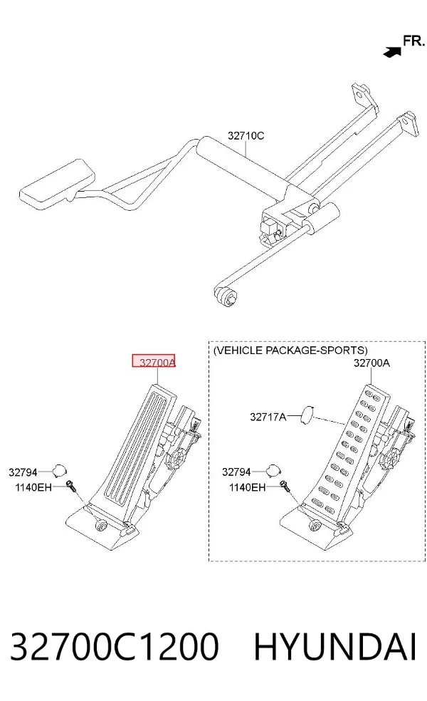 Pedal del acelerador Hyundai Sonata VII