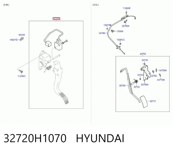 Pedal del acelerador Hyundai Terracan HP