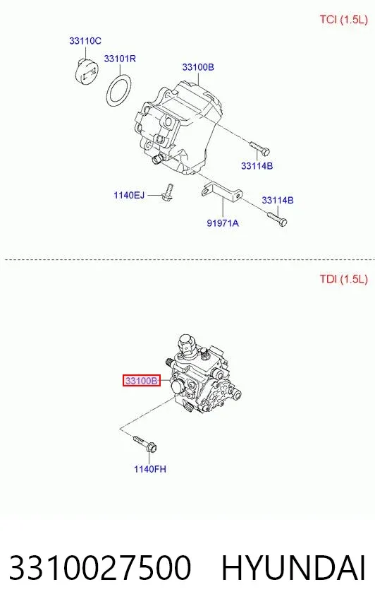 Bomba inyectora 3310027500 Hyundai/Kia