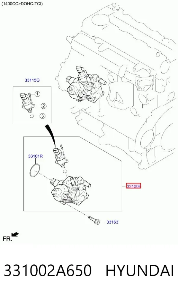 Bomba inyectora 331002A650 Hyundai/Kia
