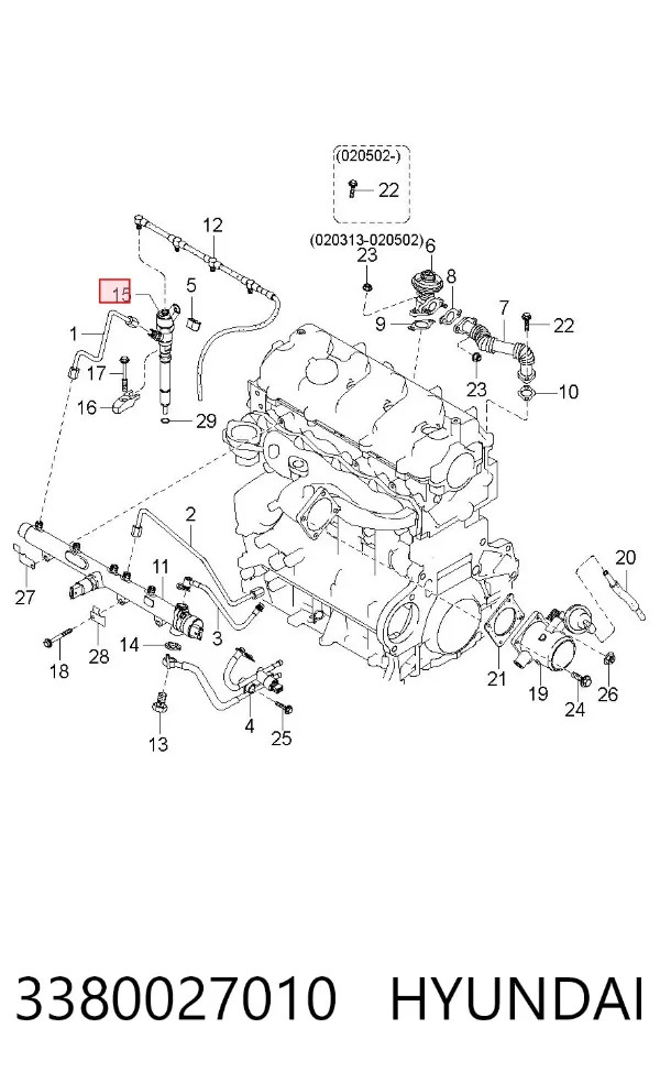 Inyector 3380027010 Hyundai/Kia