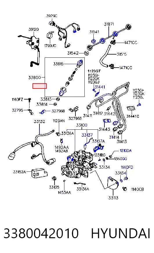 Inyector 3380042010 Hyundai/Kia