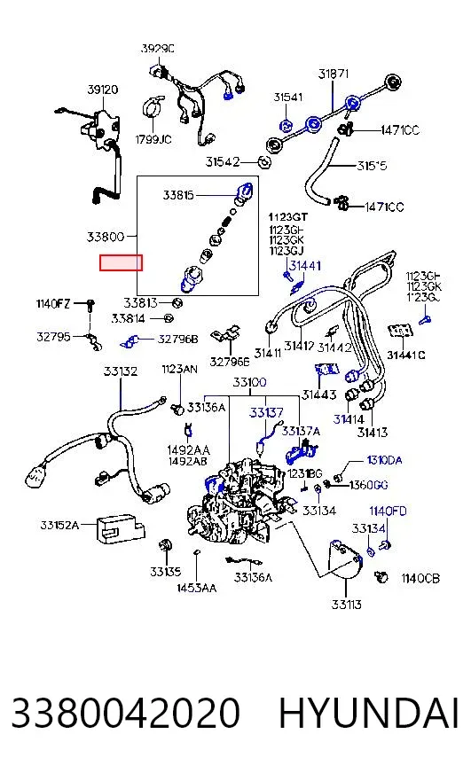 Inyector 3380042020 Hyundai/Kia