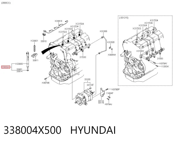 Inyector 338004X500 Hyundai/Kia