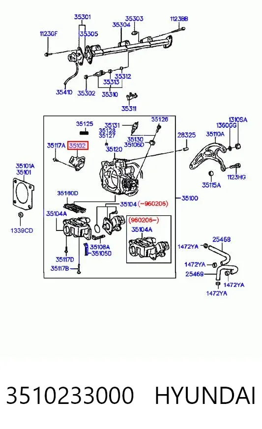 Sensor TPS 3510233000 Hyundai/Kia
