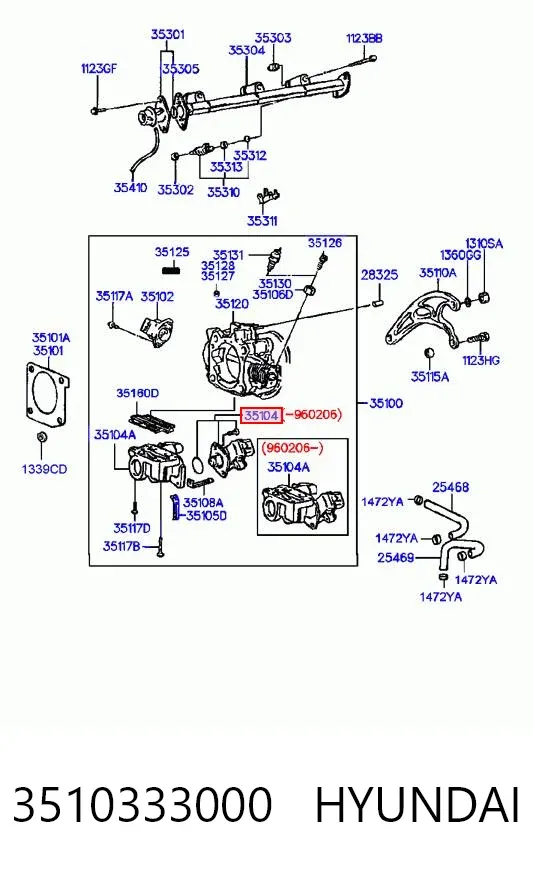 Válvula IAC 3510333000 Hyundai/Kia