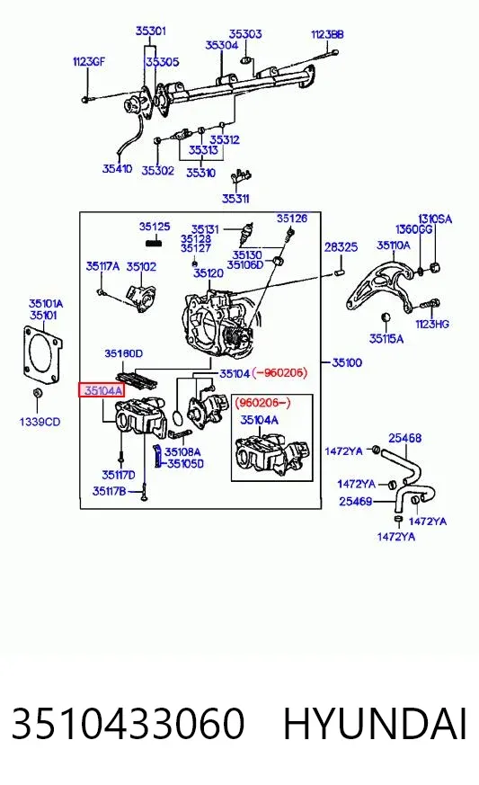 Válvula IAC 3510433060 Hyundai/Kia