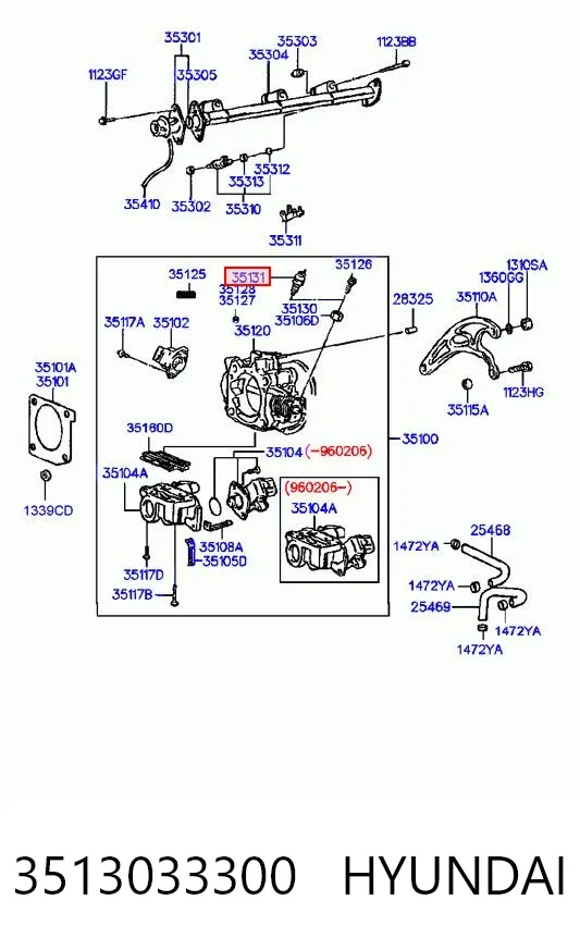 Sensor TPS 3513033300 Hyundai/Kia
