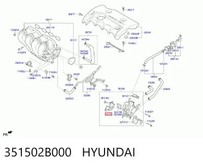 Válvula reguladora de ralentí HYUNDAI 351502B000