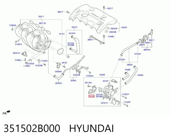 Válvula IAC 351502B000 Hyundai/Kia