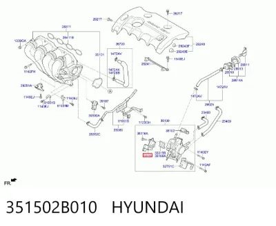 Válvula reguladora de ralentí HYUNDAI 351502B010
