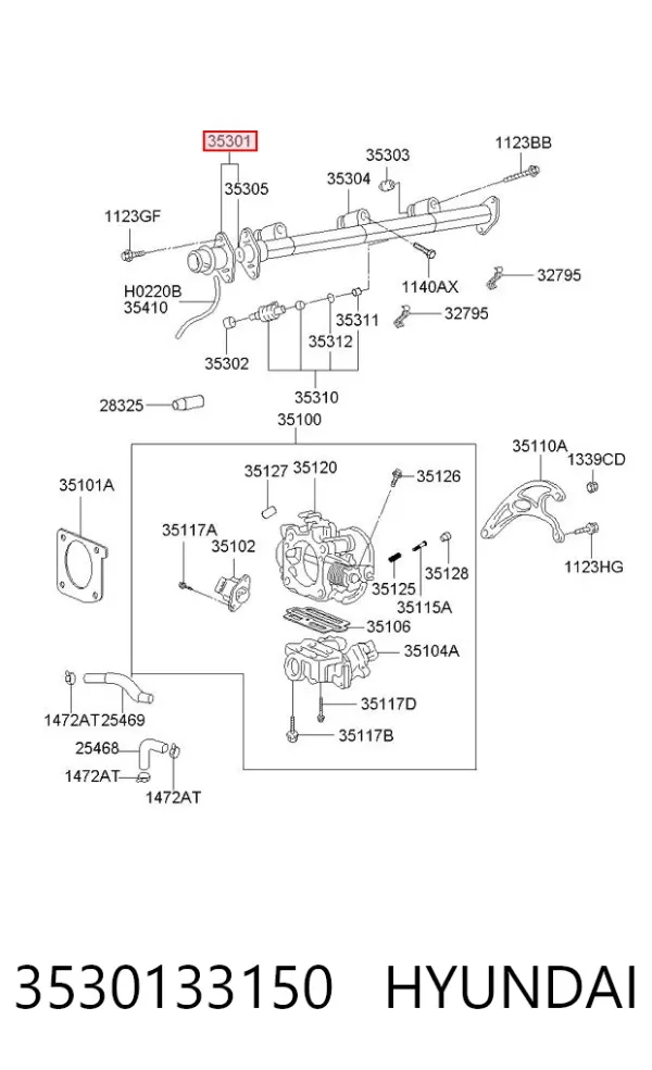 Regulador de presión de combustible Hyundai Sonata III