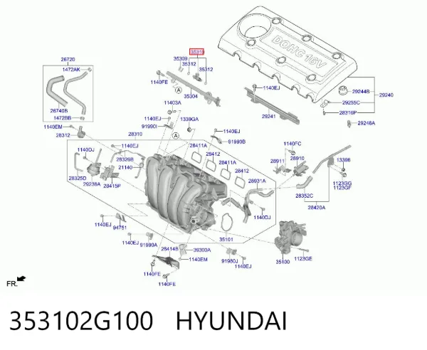 Inyector 353102G100 Hyundai/Kia