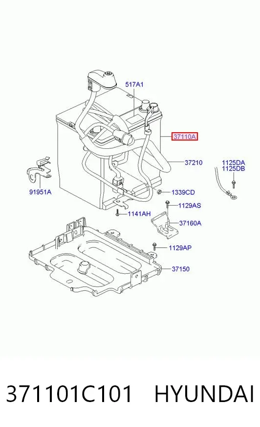 Batería 371101C101 Hyundai/Kia