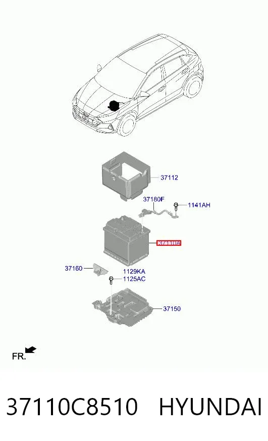 Batería 37110C8510 Hyundai/Kia