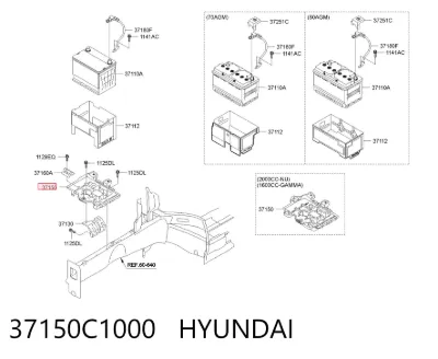 Bandeja de la batería HYUNDAI 37150C1000