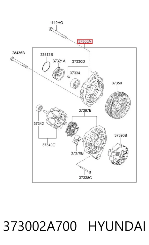 Alternador 373002A700 Hyundai/Kia