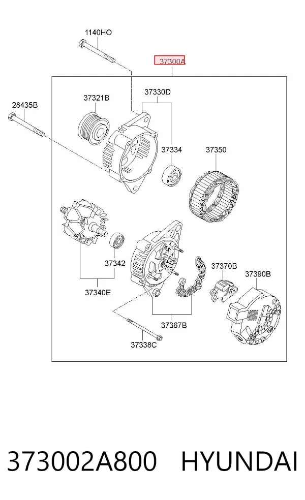 Alternador 373002A800 Hyundai/Kia