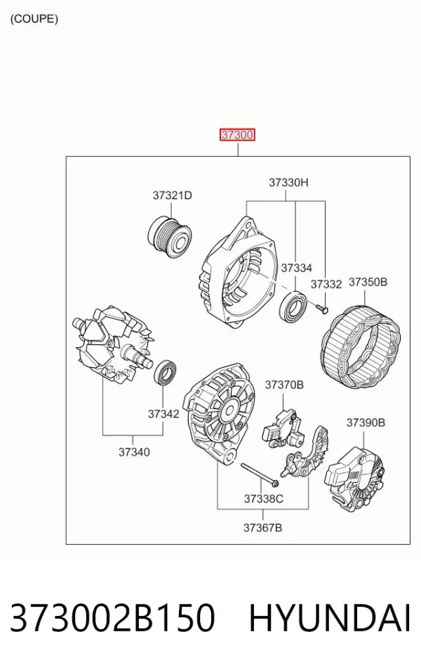 Alternador 373002B150 Hyundai/Kia