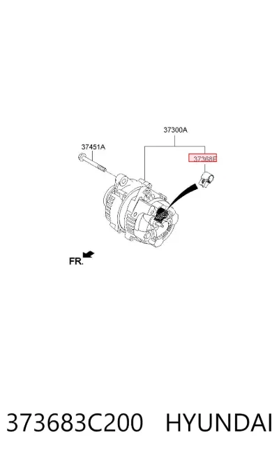 Portaescobillas de alternador HYUNDAI 373683C200