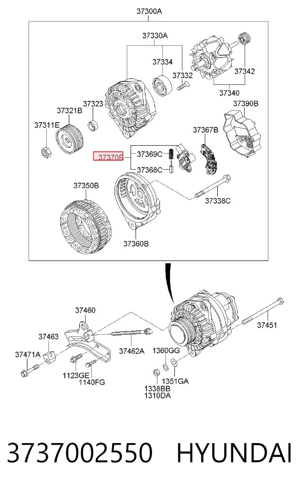 Regulador 3737002550 Hyundai/Kia