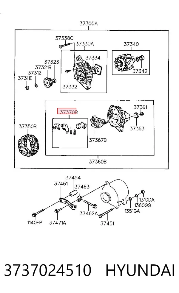 Regulador 3737024510 Hyundai/Kia