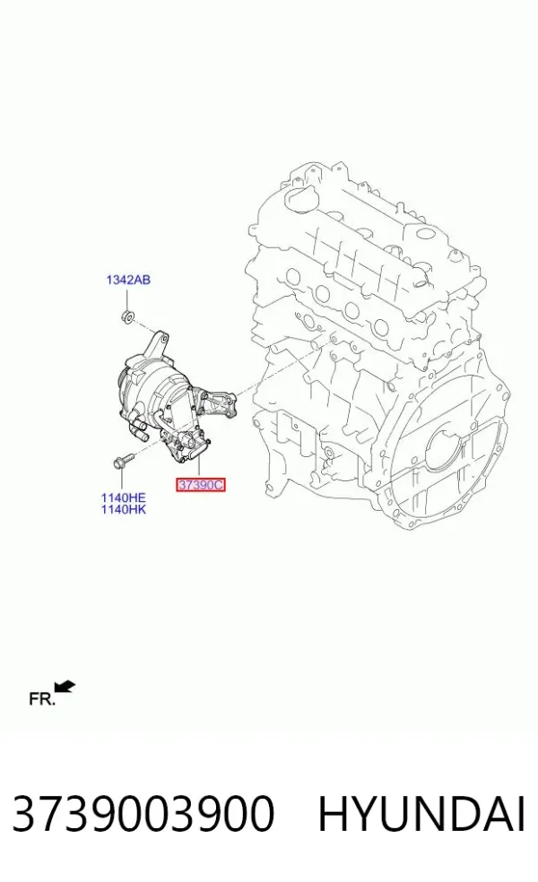Alternador 3739003900 Hyundai/Kia