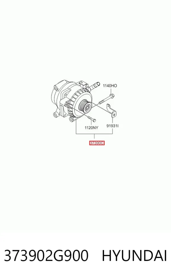 Alternador 373902G900 Hyundai/Kia