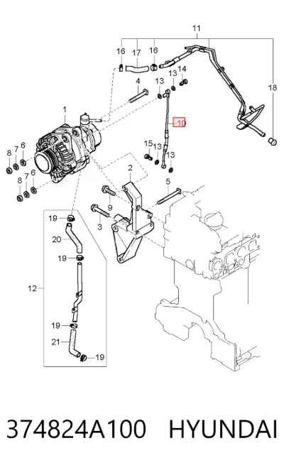 Manguera del servofreno HYUNDAI 374824A100