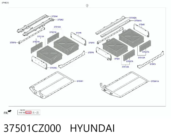 Módulo de batería de vehículo eléctrico 37501CZ000 Hyundai/Kia