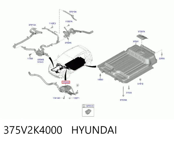 Calentador de batería 375V2K4000 Hyundai/Kia
