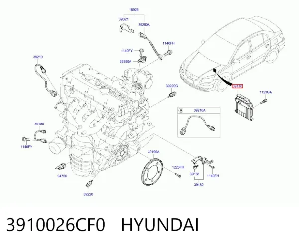 ECU 3910026CF0 Hyundai/Kia