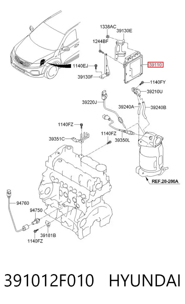 ECU 391012F010 Hyundai/Kia