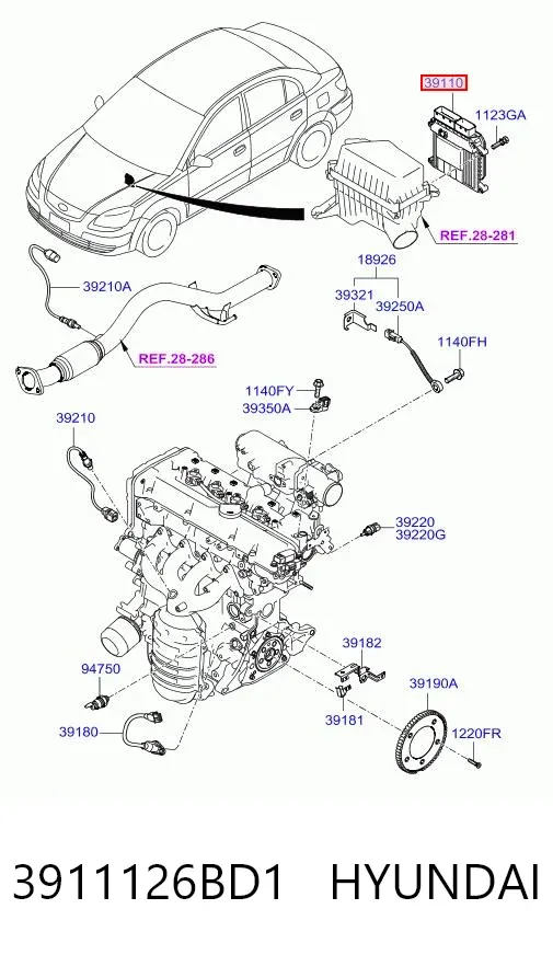 ECU 3911126BD1 Hyundai/Kia