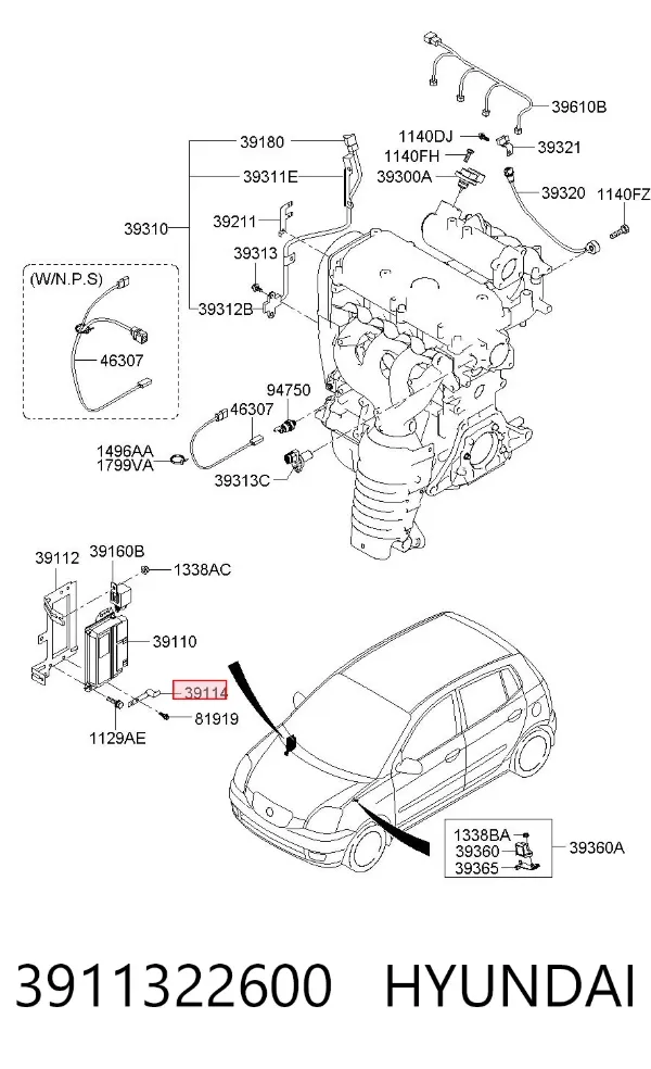  3911322600 Hyundai/Kia