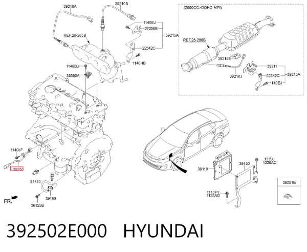 Sensor de detonacion Hyundai Sonata VII