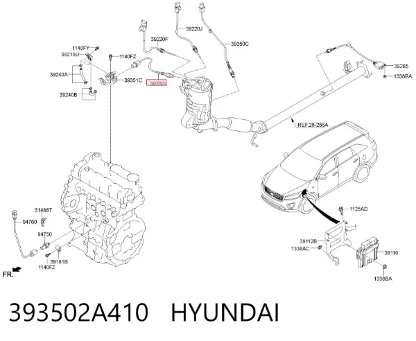 Sonda lambda 393502A410 Hyundai/Kia