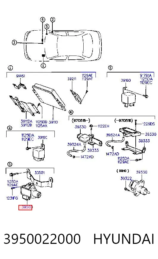 Sensor TPS 3950022000 Hyundai/Kia