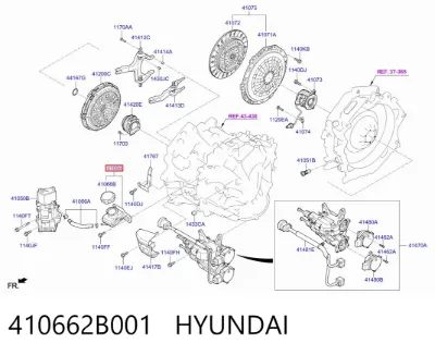 Depósito del cilindro maestro de embrague HYUNDAI 410662B001