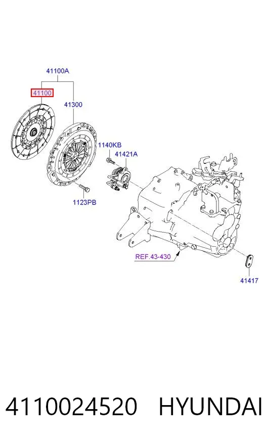 Disco de embrague Hyundai Sonata V