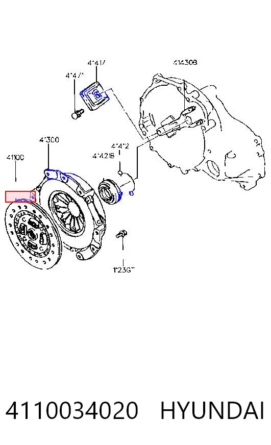 Disco de embrague 4110034020 Hyundai/Kia