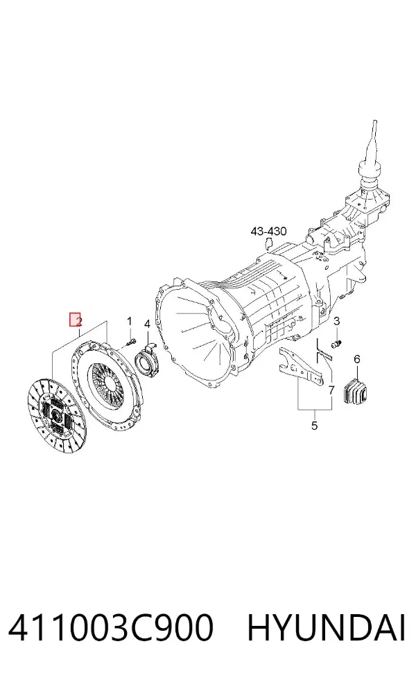Embrague 411003C900 Hyundai/Kia