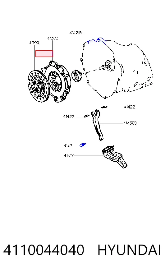 Disco de embrague 4110044040 Hyundai/Kia