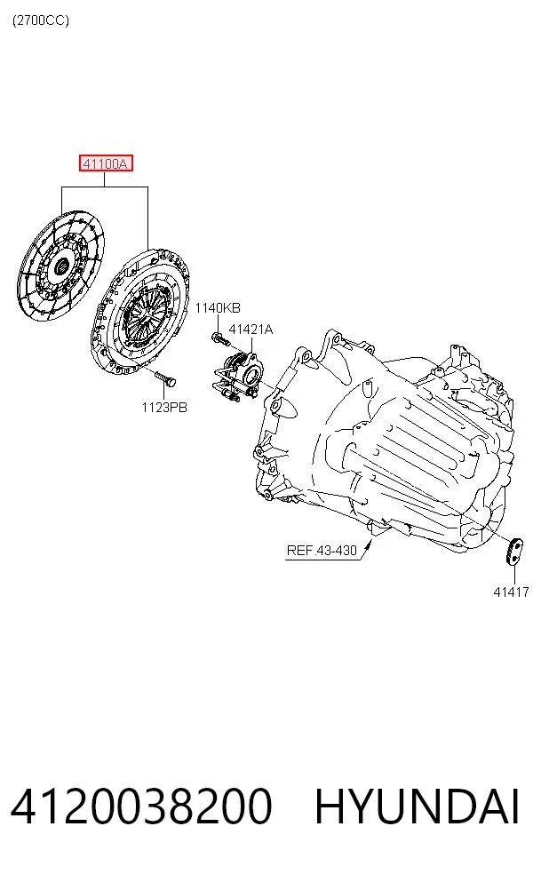 Embrague 4120038200 Hyundai/Kia
