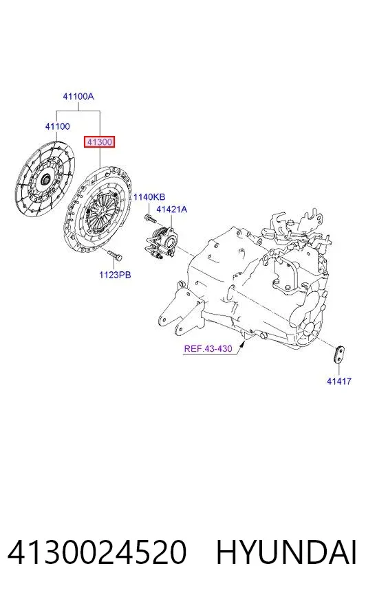 Plato de presión de embrague Hyundai Sonata V